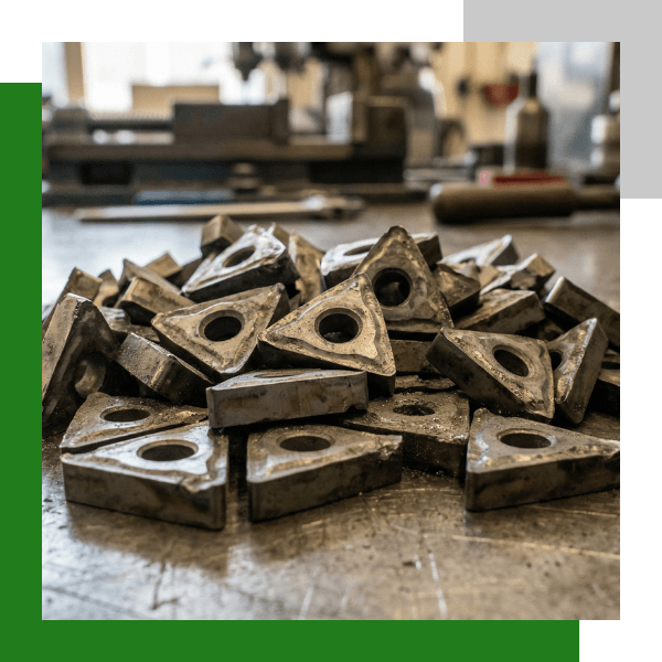 carbide inserts on a table